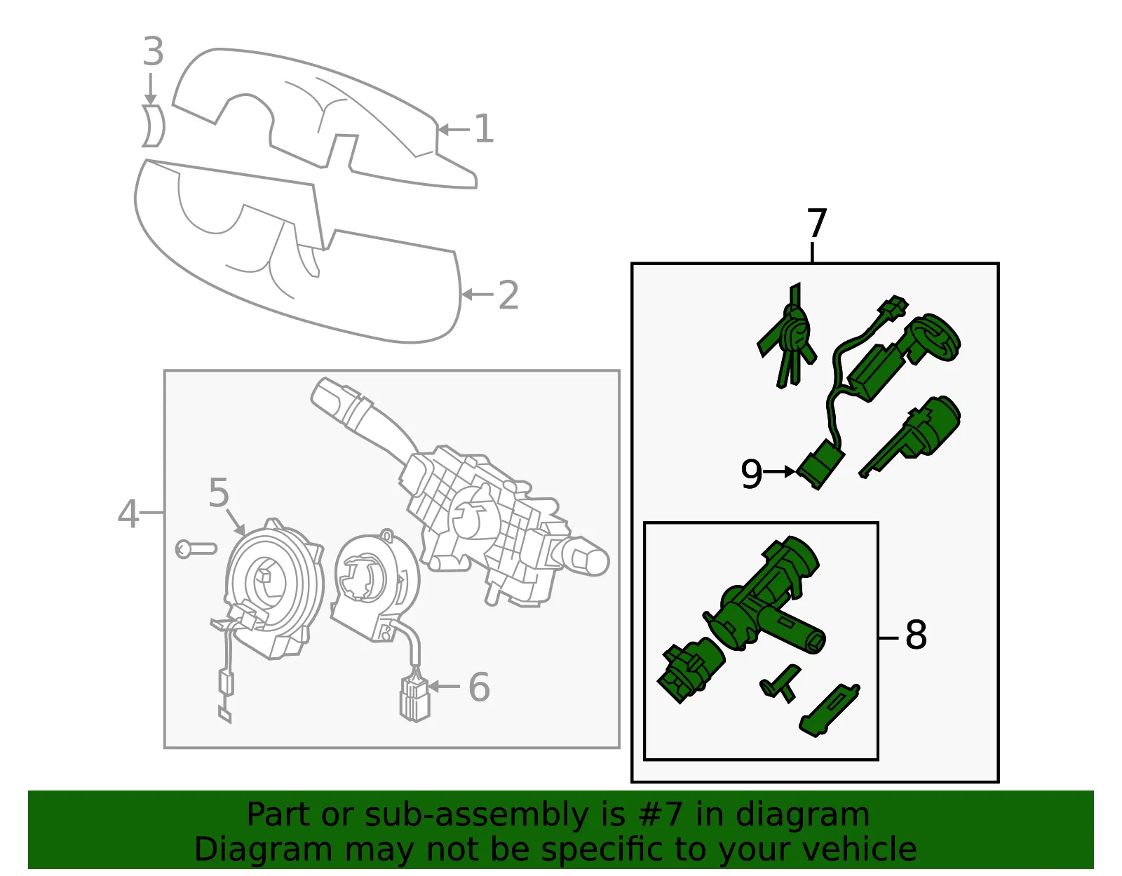 Ignition Lock - Kia (81910 3F510) - view 3